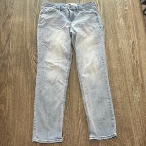 Vintage X American Weekend Crop Jeans Mid Rise Denim Light Wash Blue Size 4/27